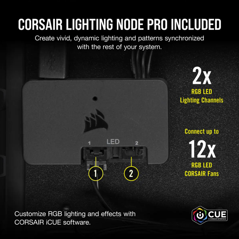 Corsair Icue Ll120 3 Fan Pack With Lightning Node Pro Case Fan - Black (CO-9050072-WW)3
