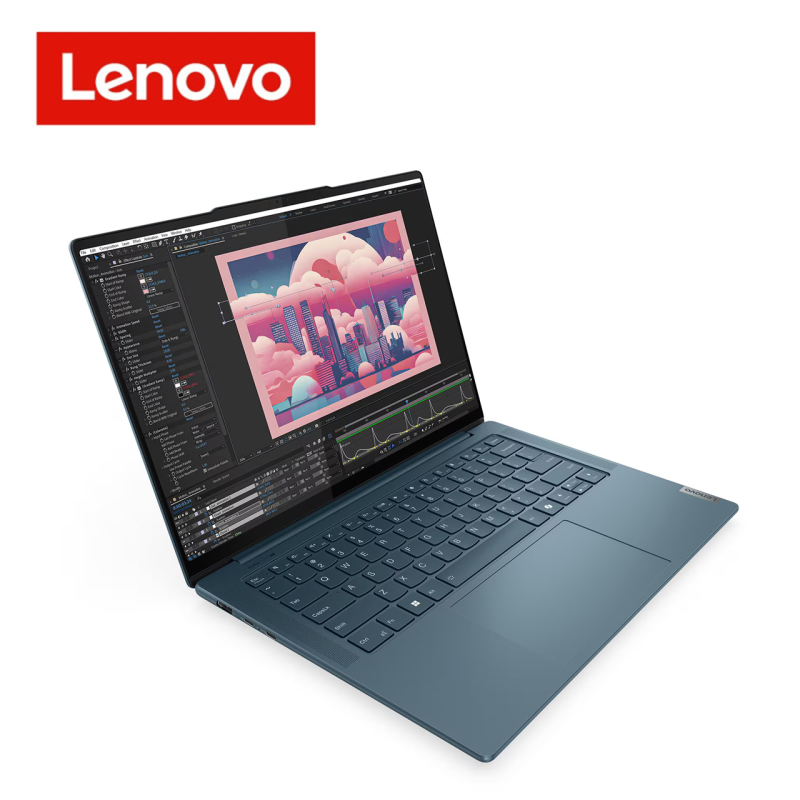 Lenovo Yoga Pro 7 14AHP9 83E30055MJ 14.5'' 2.5K Laptop Tidal Teal ( Ryzen 7 8845HS, 16GB, 1TB SSD, RTX3050 6GB, W11, HS+M365 )2