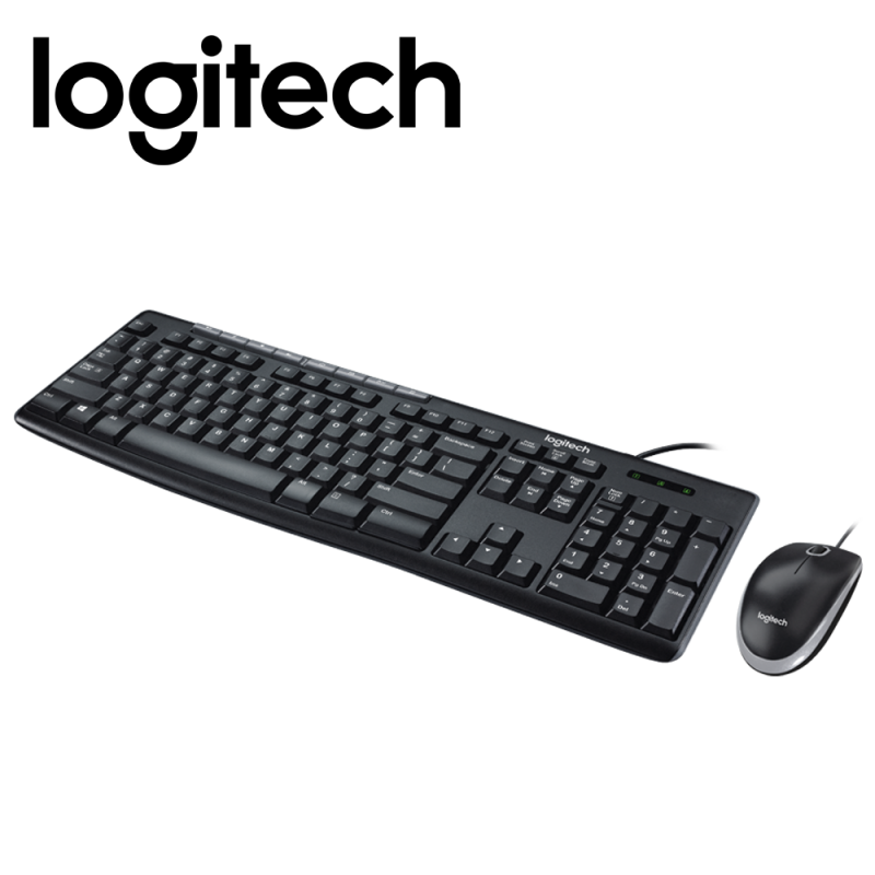 Logitech MK200 Media Desktop Wired Keyboard Mouse Combo (920-002693)2