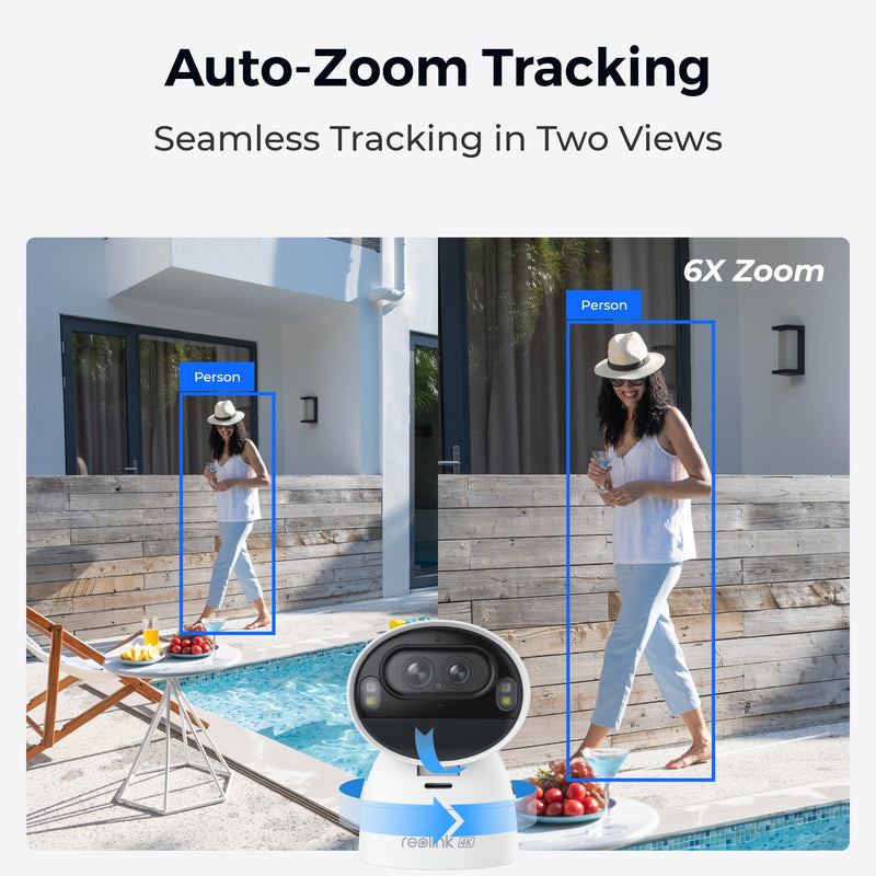 REOLINK Argus Track: 4K Dual-Lens Battery Wi-Fi Camera, Auto-Zoom Tracking, Pan/Tilt, 6X Hybrid Zoom3