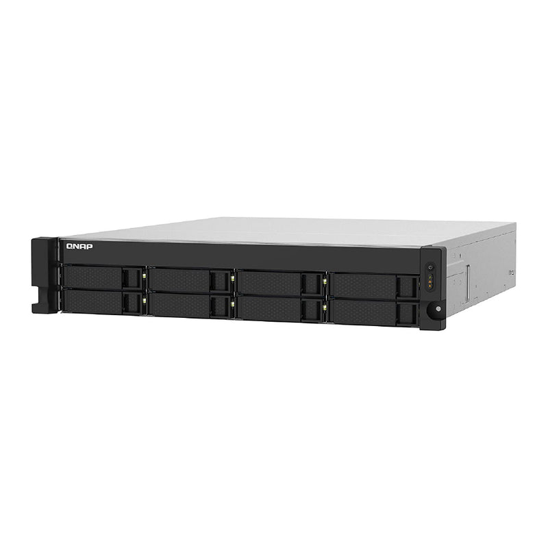QNAP TS-832PXU-RP-4G 8 Bay Quad-core 1.7GHz rackmount NAS with dual 10GbE SFP+ and redundant power supply3