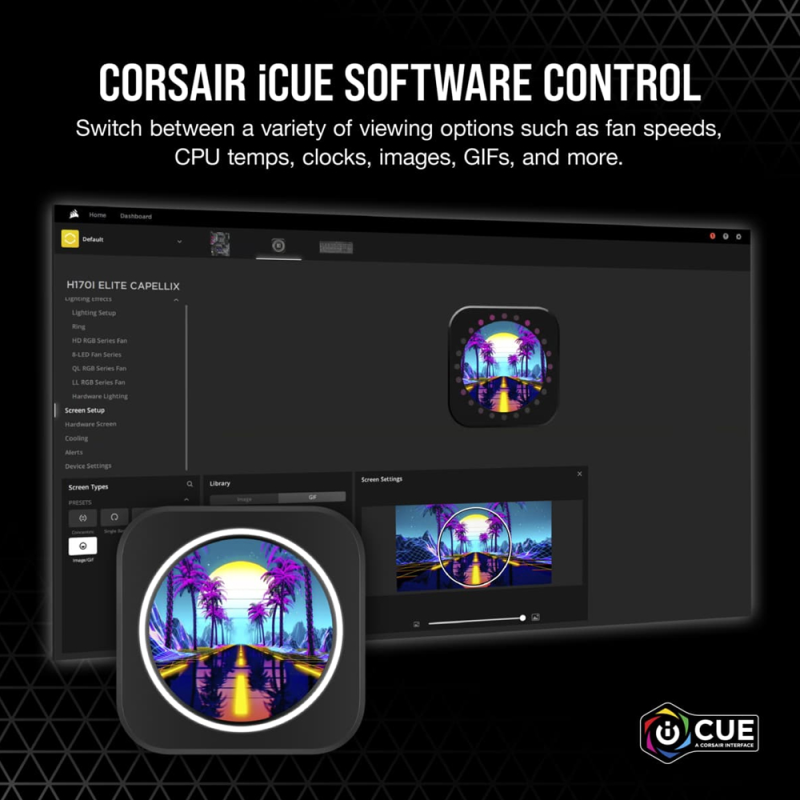 Corsair iCUE ELITE CPU Cooler LCD Display Upgrade Kit (CW-9060056-WW)4