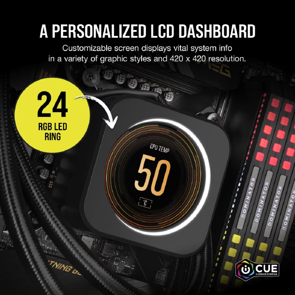 Corsair iCUE ELITE CPU Cooler LCD Display Upgrade Kit (CW-9060056-WW)6