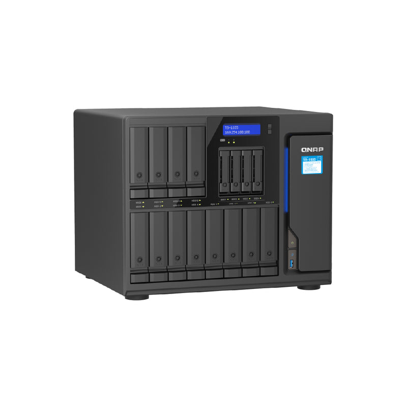 QNAP TS-1655-8G 16 Bay Hybrid Tower NAS, powered by Intel® Atom® processor3