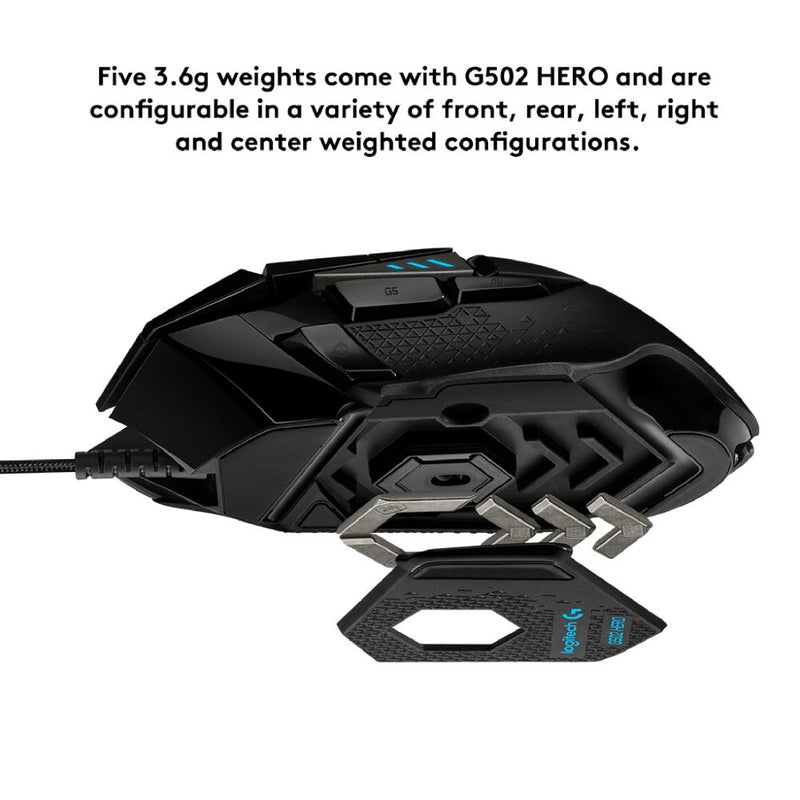 LOGITECH G502 HERO High Performance RGB Gaming Mouse3