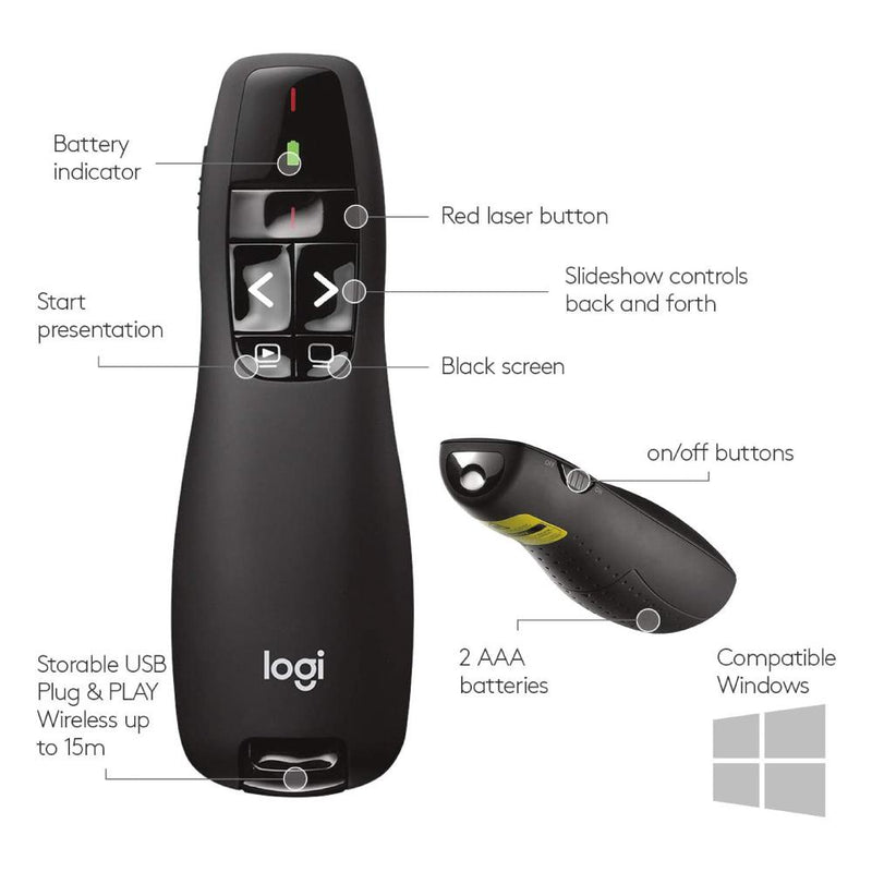 LOGITECH R400 Wireless Presenter Remote Control10